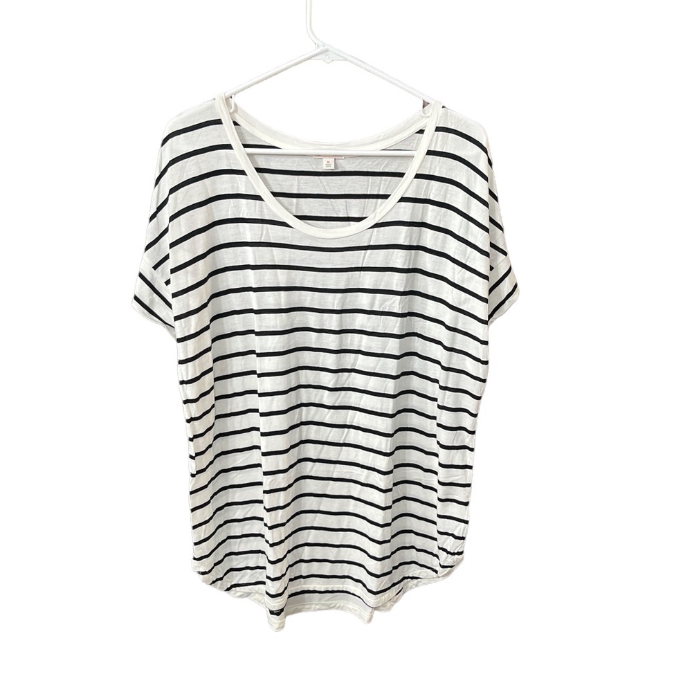 Gap Black & White Striped Top - Size XL